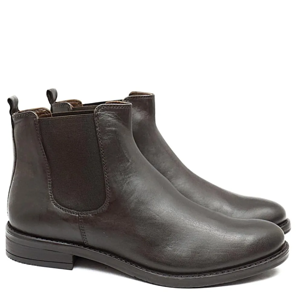 AB SHOES CHELSEA STIVALETTO CON ALESTICO NAPPA MORBIDA