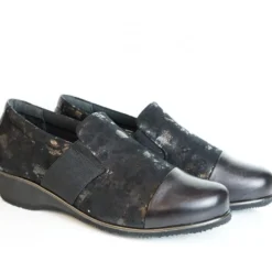 ALICE MOCASSINO ELEGANTE ZEPPA ULTRALEGGERA TOMAIA NAPPA NERA