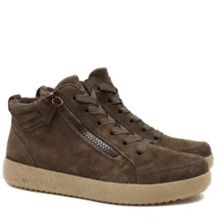 ARA OSLO SNEAKERS DONNA ALTE CON LACCI E CERNIERA E PLANTARE HISH SOFT ESTRAIBILE