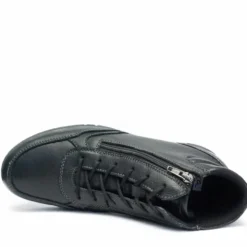 ARA SCARPONCINO IN PELLE MARTELLATA CON LACCETTI NERO