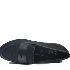 ARA SHOES MOCASSINNI NERI CON PUNTALE IN CAVALLINO NERO