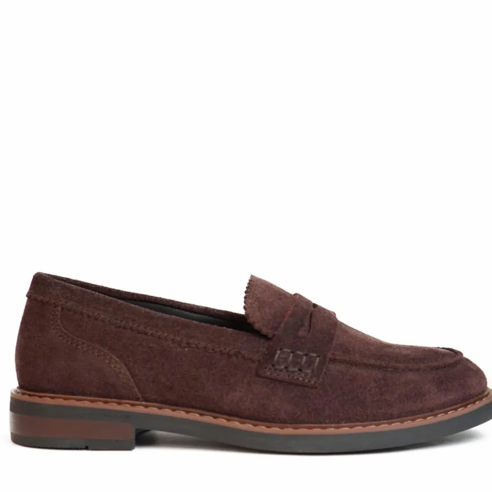 ARA SHOES MOCASSINO IN VERO CAMOSCIO MORBIDISSIMO AMARONE