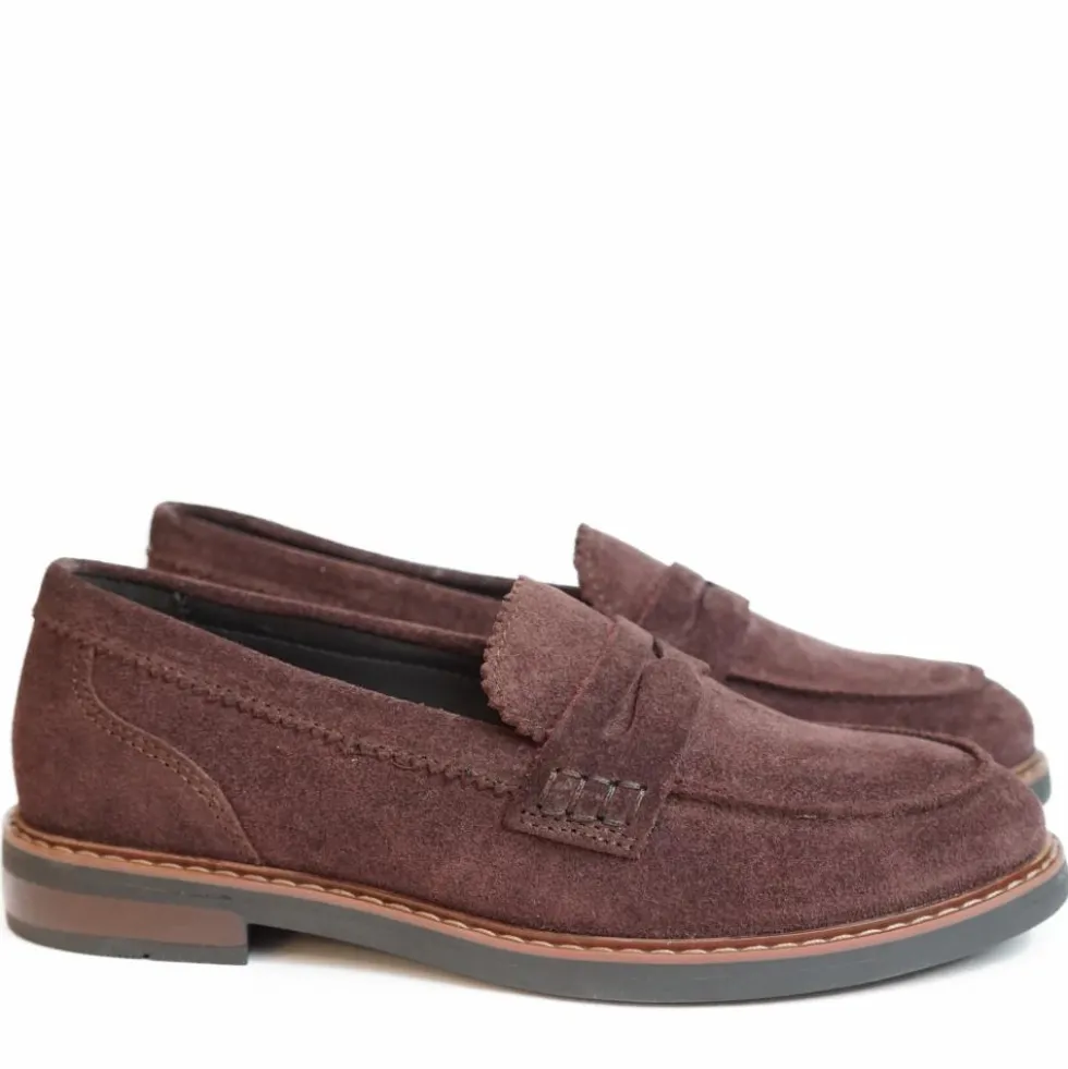 ARA SHOES MOCASSINO IN VERO CAMOSCIO MORBIDISSIMO AMARONE