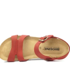 BIOLINE SANDALO IN VERA PELLE MADE IN ITALY ZEPPETTA COMODA