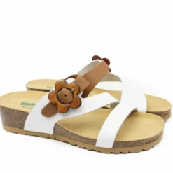 BIONATURA CIABATTA CON ZEPPA ALTAFIBBIA FIORE