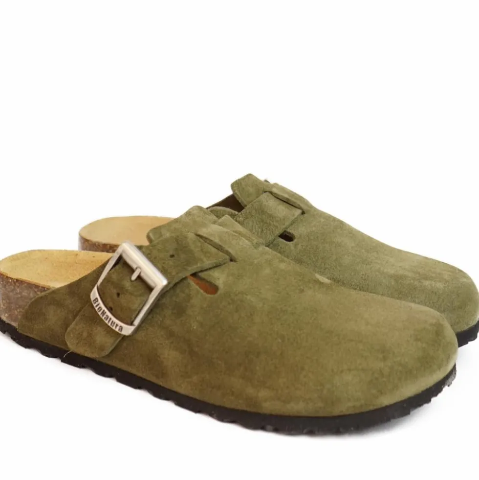 BIONATURA VEGAS SABOT IN CAMOSCIO NATURALE FONDO VIBRAM