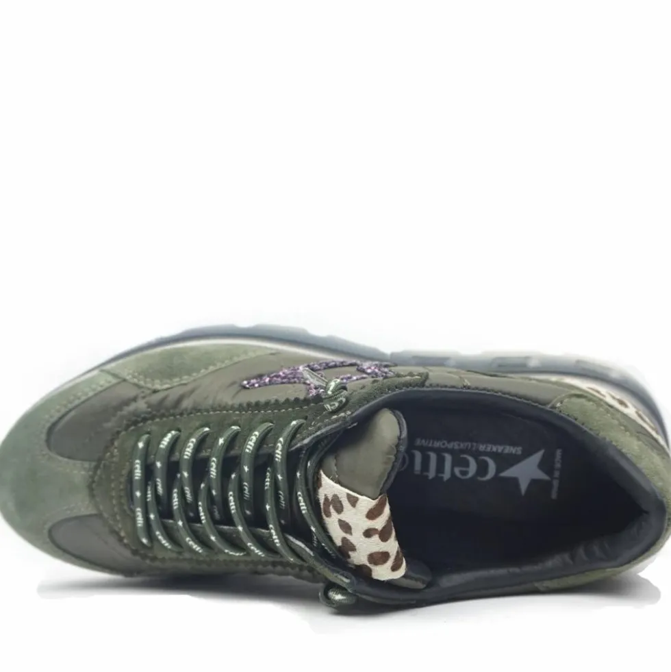 CETTI SHOES SCARPETTA TENNIS DECORAZIONE ANIMALIER STELLA