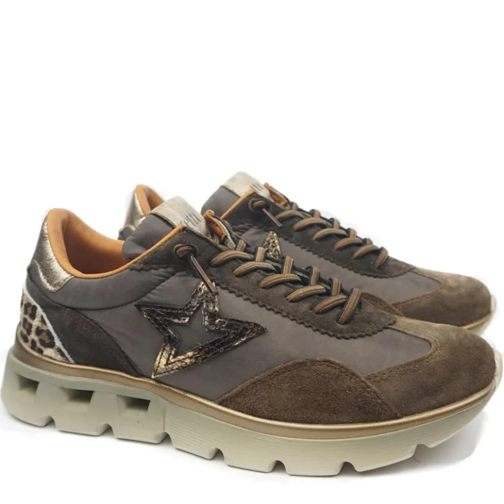 CETTI SHOES SCARPETTA TENNIS DECORAZIONE ANIMALIER STELLA