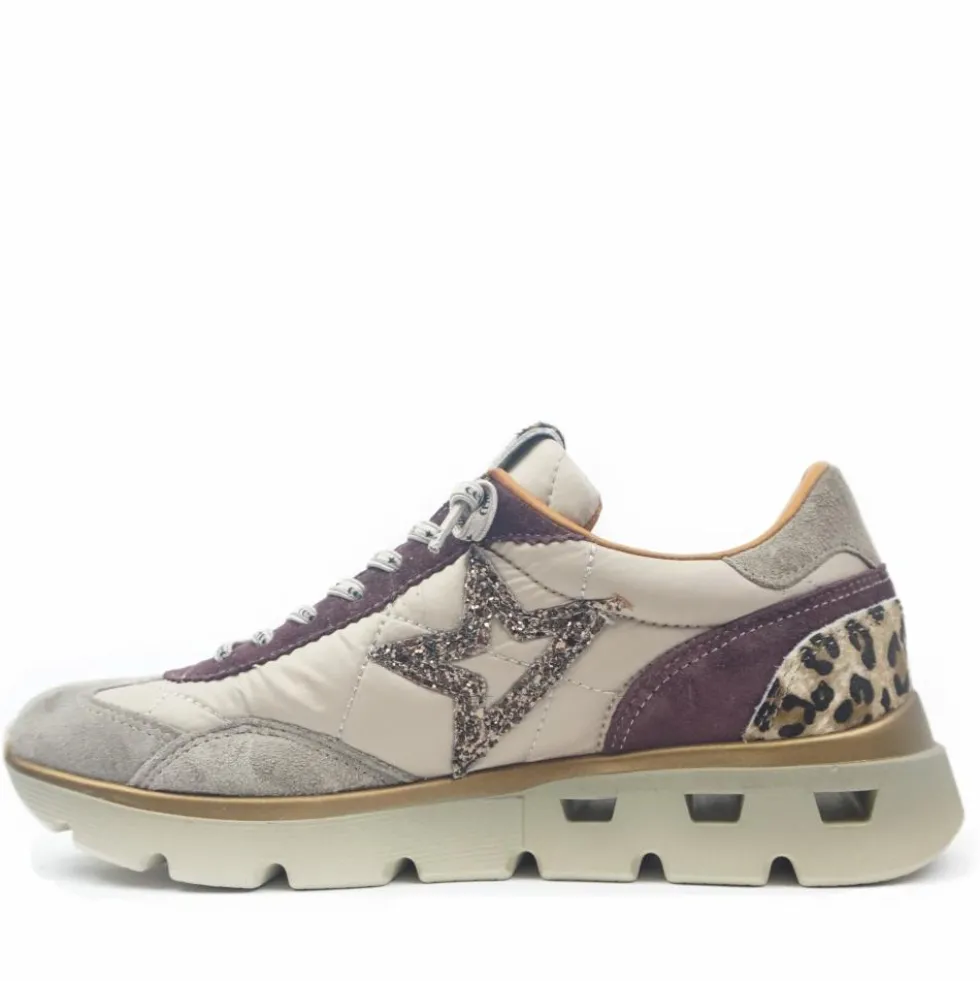 CETTI SHOES SCARPETTA TENNIS DECORAZIONE ANIMALIER STELLA