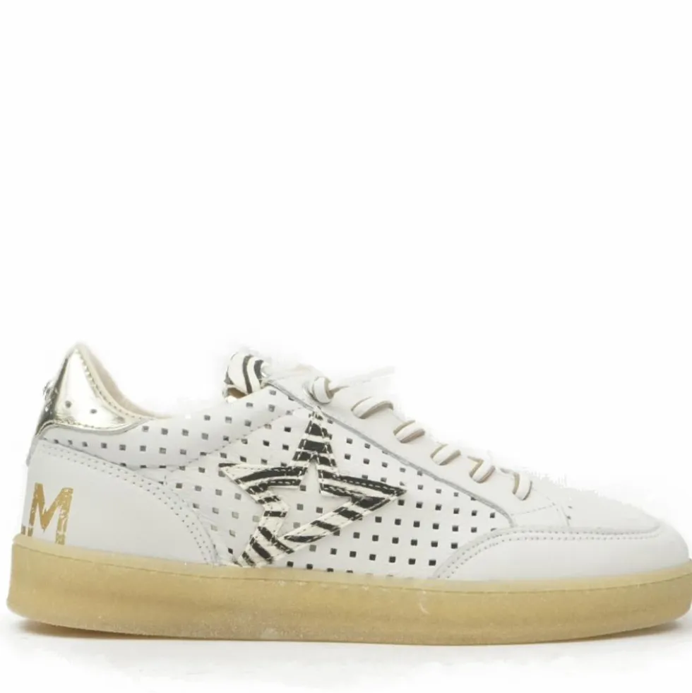 CETTI SNEAKERS DONNA MORBIDA PELLE TRAFORATA STELLA ANIMALIER