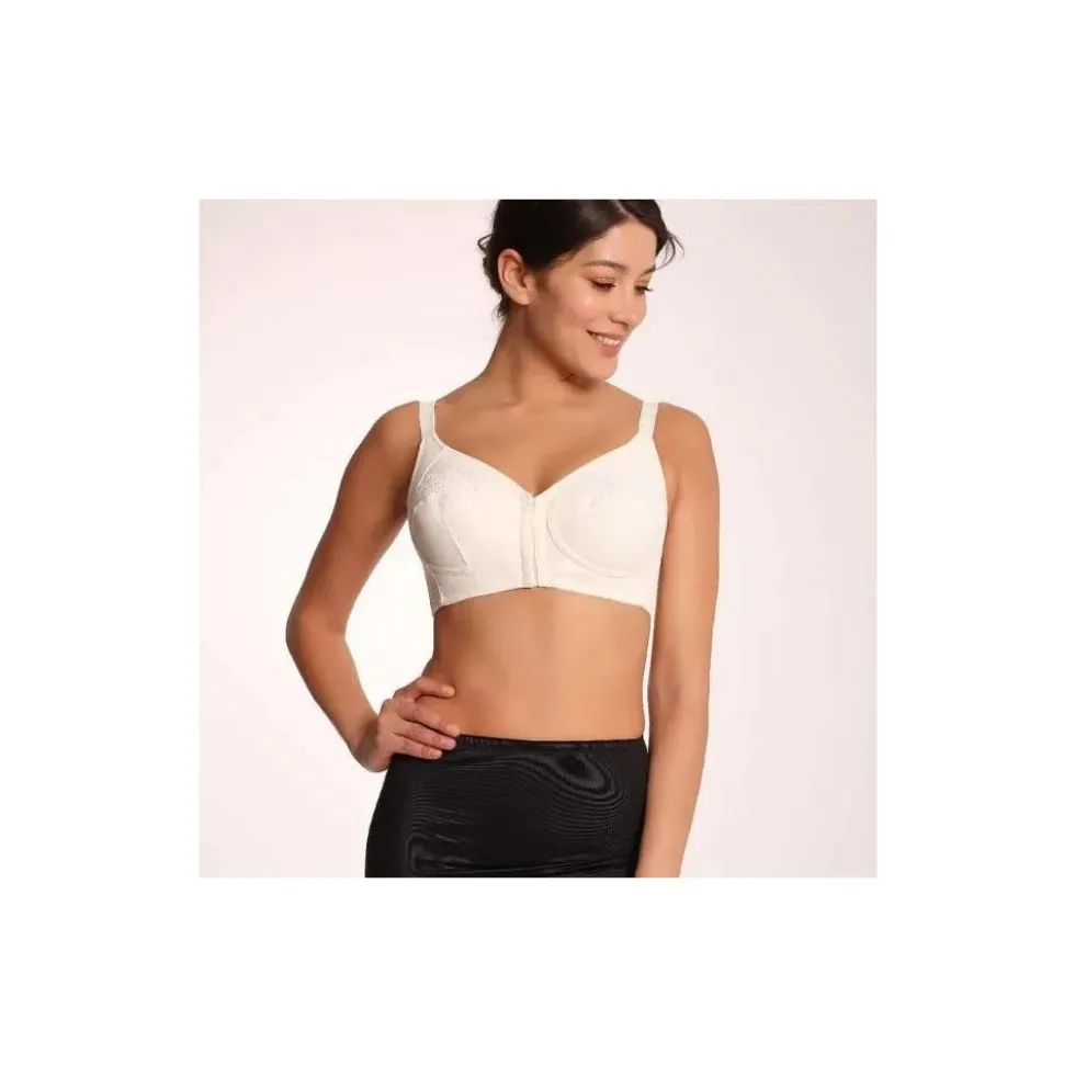 CLARA SERIE L LAURA REGGISENO TAGLIE FORTI TESSUTO MORBIDO NERO - PANNA