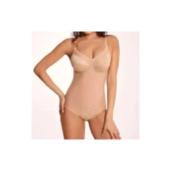 CLARA SERIE THALIA 15B12 BODY IN TESSUTO TECNICO SNELLENTE NERO - NUDE