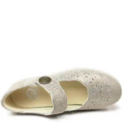 COMFORT SCARPETTA MARY JANE IN PELLE CON STRAPPO PLANTARE ESTRAIBILE BEIGE