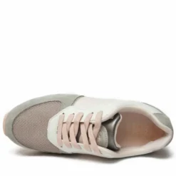 DR SCHOLL BEVERLY LACES SCARPA DA TENNIS DONNA IN TESSUTO ROSA GRIGIO