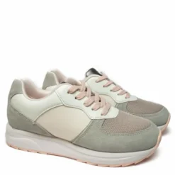DR SCHOLL BEVERLY LACES SCARPA DA TENNIS DONNA IN TESSUTO ROSA GRIGIO