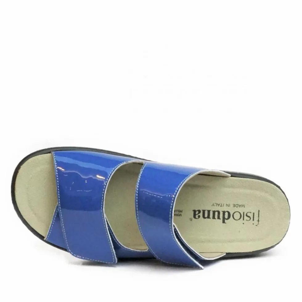 DUNA CIABATTA DOPPIO STRAPPO LUCIDA BLU