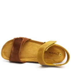ELISIR'S SANDALO DOPPIA FASCIA REGOLABILE BICOLORE PLANTARE VERA PELLE