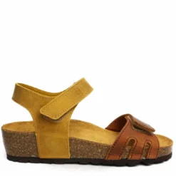 ELISIR'S SANDALO DOPPIA FASCIA REGOLABILE BICOLORE PLANTARE VERA PELLE