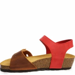 ELISIR'S SANDALO DOPPIA FASCIA REGOLABILE BICOLORE PLANTARE VERA PELLE