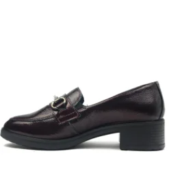 ENVAL MOCASSINO CON TACCHETTO BORDEAUX LUCIDO MODELLO JOEL