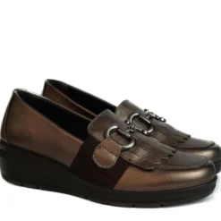 ENVAL SOFT MOCASSINO DONNA IN MORBIDA NAPPABRONZO