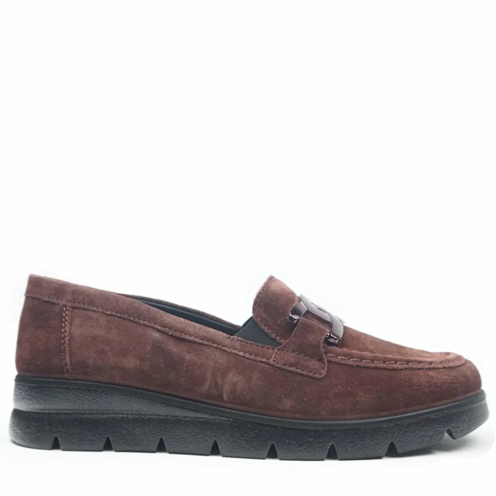 ENVAL SOFT MOCASSINO IN MORBIDO CAMOSCIO EASY ON CALZATA FACILE