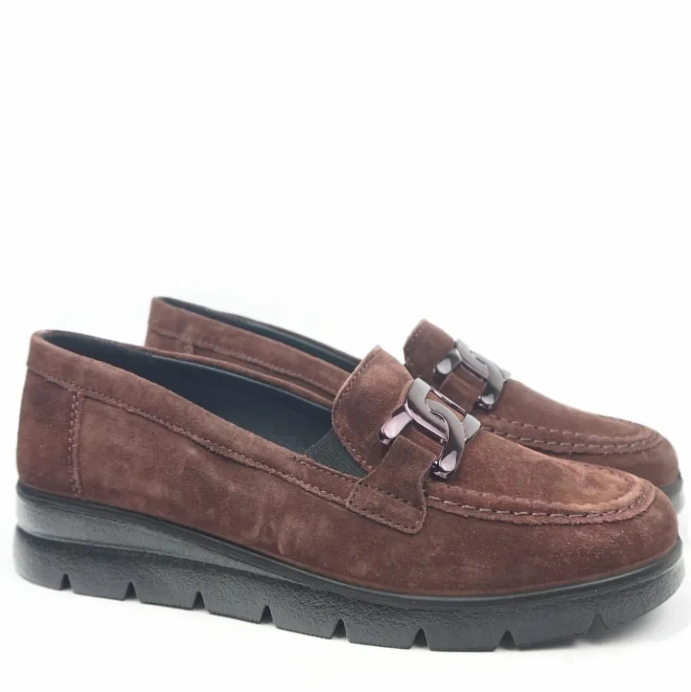 ENVAL SOFT MOCASSINO IN MORBIDO CAMOSCIO EASY ON CALZATA FACILE