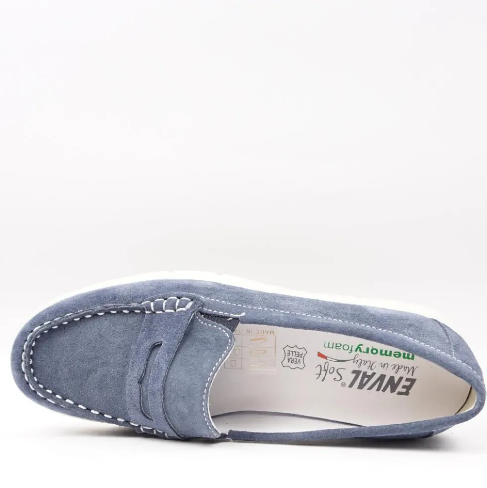 ENVAL SOFT MOCASSINO IN PELLE FONDO SUPER FLESSIBILE