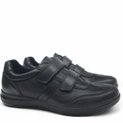 ENVAL SOFT SCARPA DA UOMO SPORTIVA IN MORBIDA NAPPA NERA