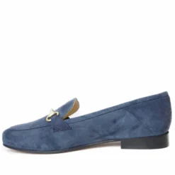 ETIENNE MOCASSINO CAMOSCIO BLU VERO CUOIO