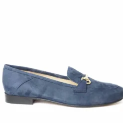 ETIENNE MOCASSINO CAMOSCIO BLU VERO CUOIO