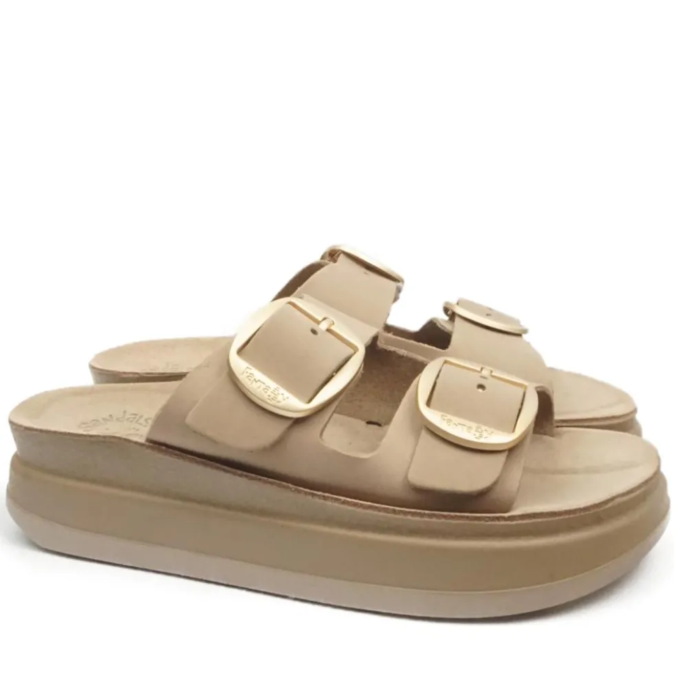 FANTASY SANDALS ZEFI CIABATTE DOPPIA FIBBIA FLEXSOLE TECHNOLOGY