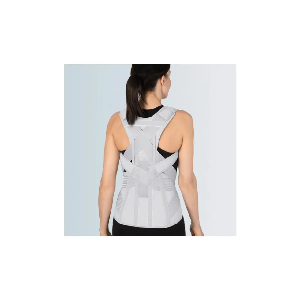 FGP BACKSILVER EVO CORSETTO SEMIRIGIDO CON FILO D'ARGENTO SPALLACCI E ASTA DI SOSTEGNO