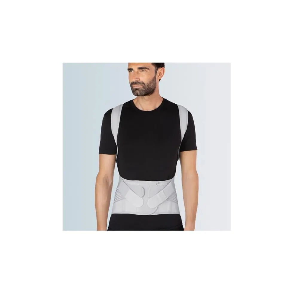 FGP BACKSILVER EVO CORSETTO SEMIRIGIDO CON FILO D'ARGENTO SPALLACCI E ASTA DI SOSTEGNO