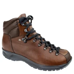 FINN COMFORT GARMISCH SCARPONCINO IN PELLE CON LACCI MARRONE EBANO