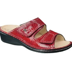 FINN COMFORT JAMAIKA CIABATTE DONNA PELLE PLANTARE ESTRAIBILE BLU SCURO - NERO - ROSSO
