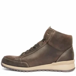 FINN COMFORT LINARES SCARPA COLLO ALTO IN PELLE MARRONE