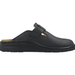 FINN COMFORT PETARE SCHWARZ NURI CIABATTE CHIUSE UOMO IN PELLE NERO ZOCCOLI SABOT