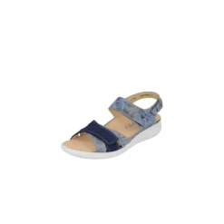 FINN COMFORT SANDALI DONNA STRAP NADI JEANS BLU ATOLL