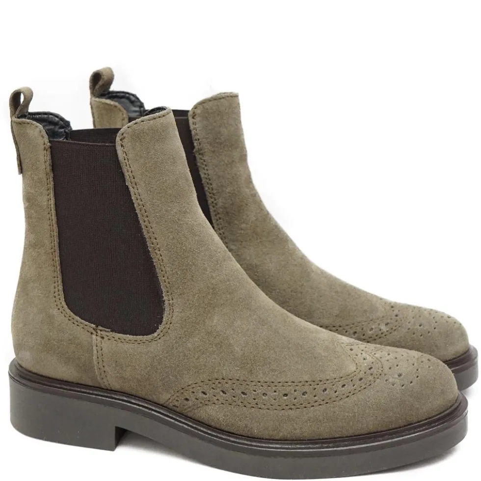 FRANCESCO BRUNELLI CHELSEA BOOTS IN MORBIDO CAMOSCIO