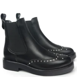 FRANCESCO BRUNELLI TRONCHETTO SLIP-ON CODA DI RONDINE BORCHIATA