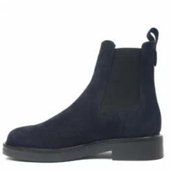 FRANCESCO BRUNELLI TRONCHETTO SLIP-ON CODA DI RONDINE IN CAMOSCIO