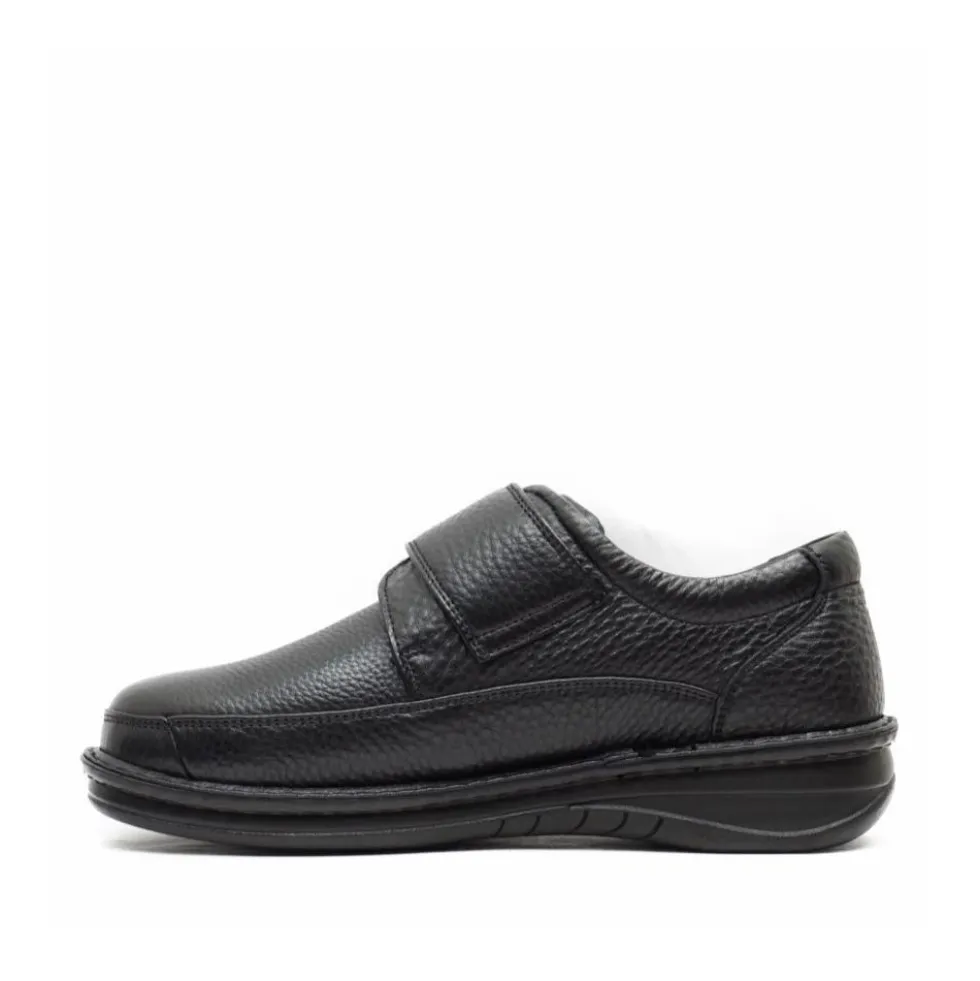 G-COMFORT SCARPA UOMO A CALZATA MAXI IN PELLAME EXTRAMORBIDO CON STRAPPO