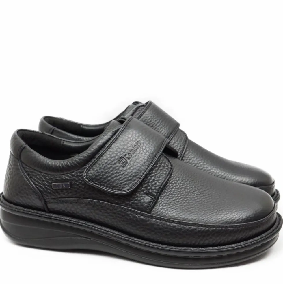 G-COMFORT SCARPA UOMO A CALZATA MAXI IN PELLAME EXTRAMORBIDO CON STRAPPO