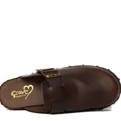 GLOVE ZOCCOLI IN PLANTARE SUPER COMFORT PELLE MARRONE