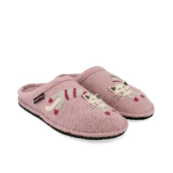 HAFLINGER CHOUPETTE ROSENHOLZ PANTOFOLE IN PURA LANA
