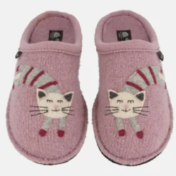 HAFLINGER CHOUPETTE ROSENHOLZ PANTOFOLE IN PURA LANA