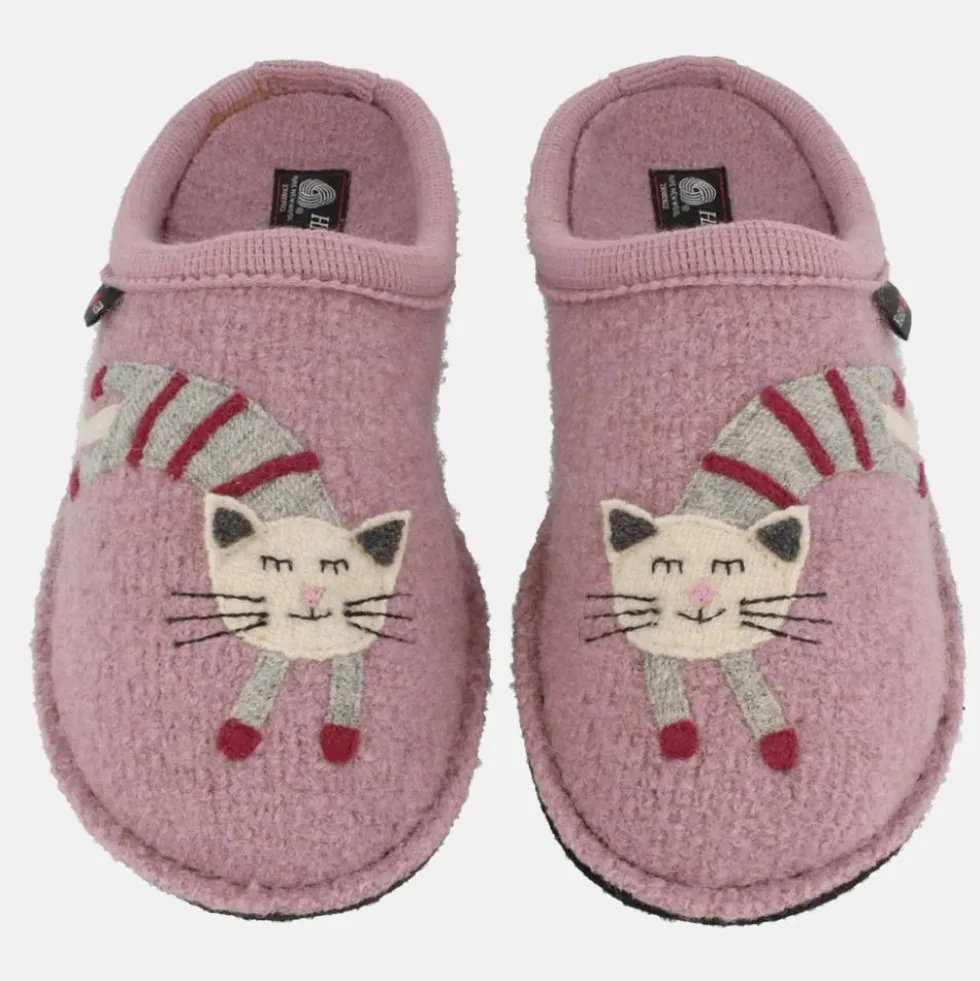 HAFLINGER CHOUPETTE ROSENHOLZ PANTOFOLE IN PURA LANA