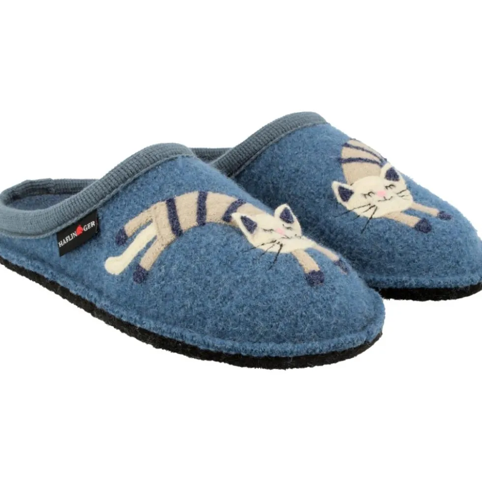 HAFLINGER CHOUPETTE TAUBENBLAU CIABATTE GATTOPURA LANA