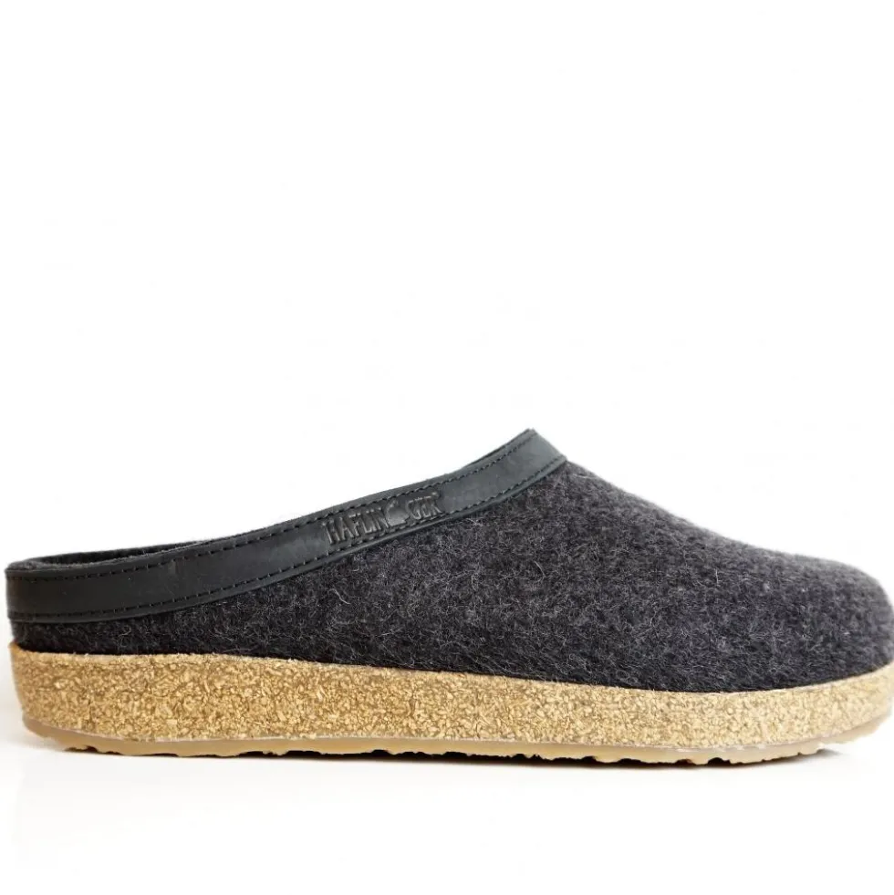HAFLINGER CIABATTA IN FELTRO DI LANA TORBEN UOMO/DONNA GRAFITE